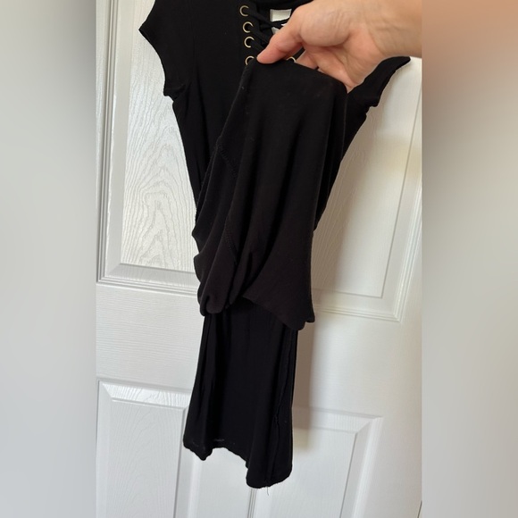 Mind Code Black Lace-Up Mini Dress - Picture 8 of 10